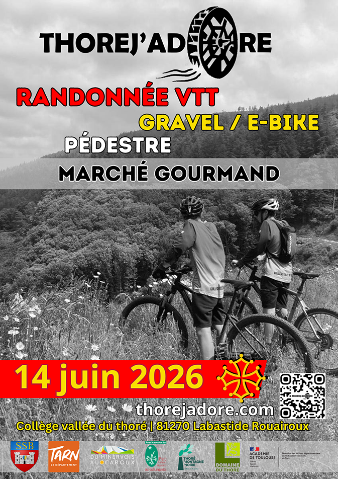 affiche A4 Thoréj'adore 2026-png 10x15 Affiche Rando VTT Labastide Rouairoux 2025